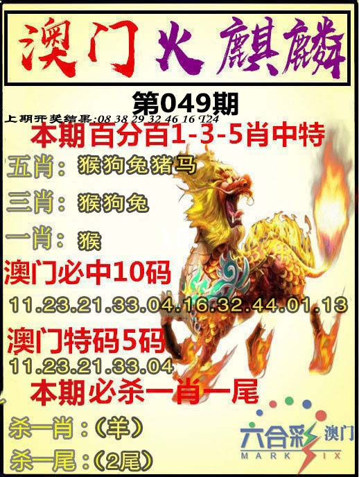 049期火麒麟[图]