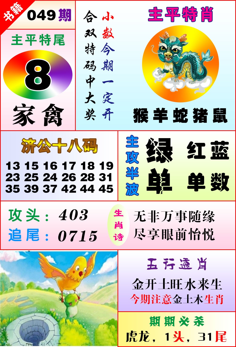 049期澳门狗头铡[图]