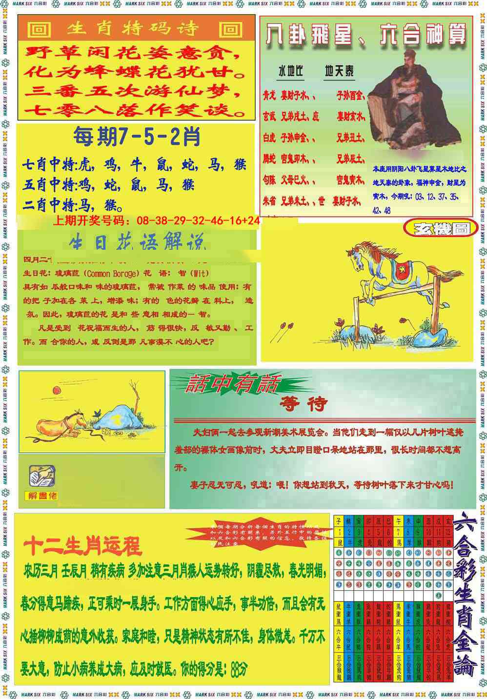 049期九龍马经B(推荐)[图]