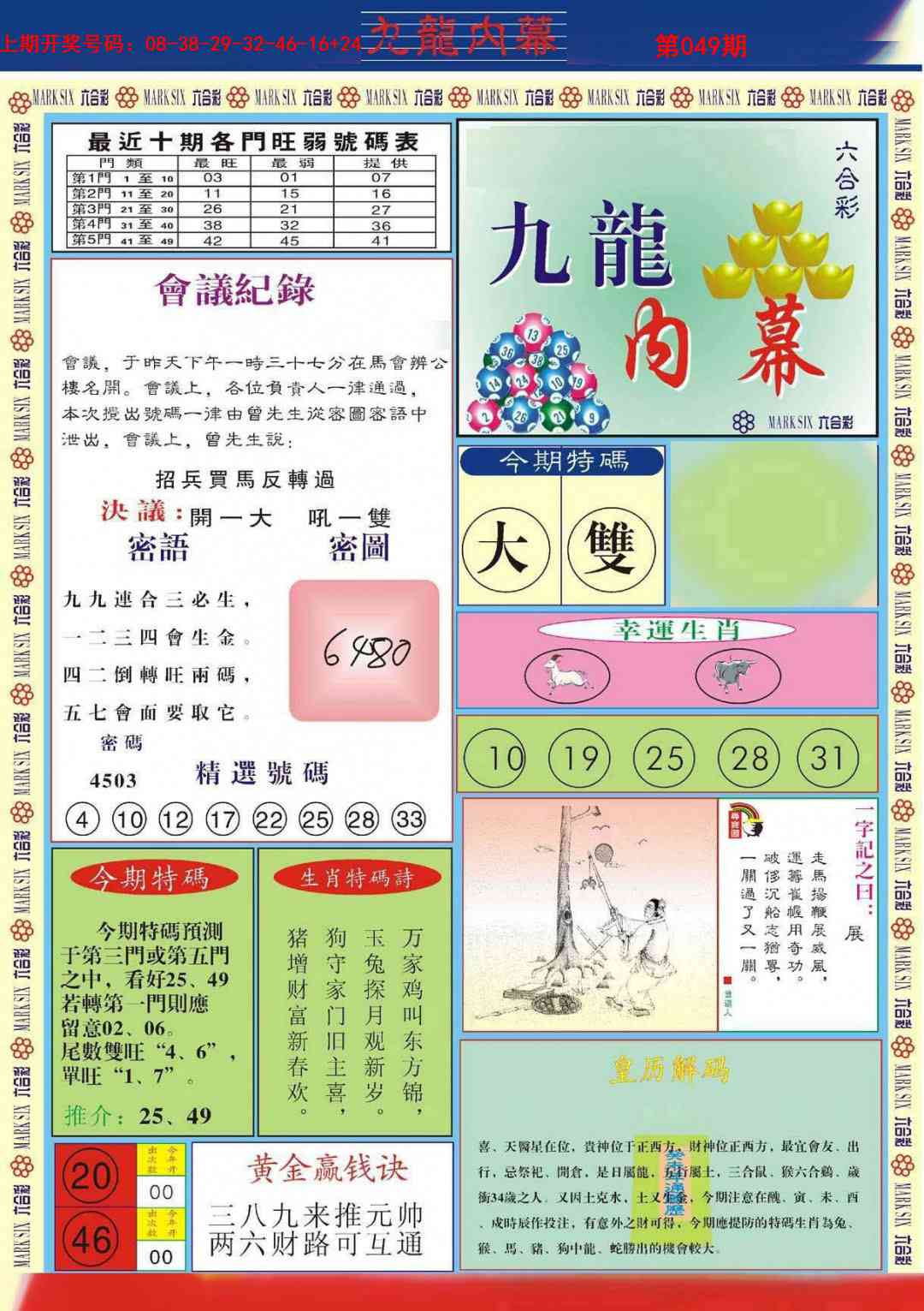 049期九龙内幕A[图]
