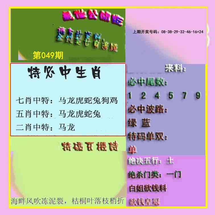 049期波肖门尾最佳公开版[图]