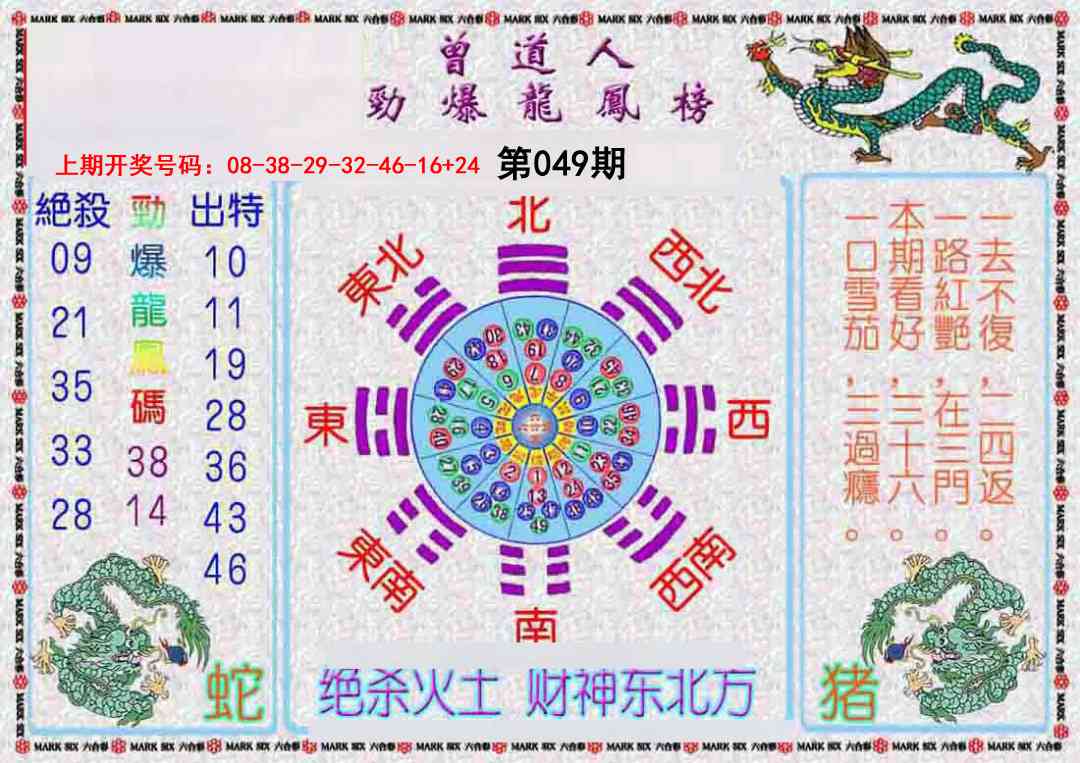 049期曾道人劲爆龙凤榜[图]