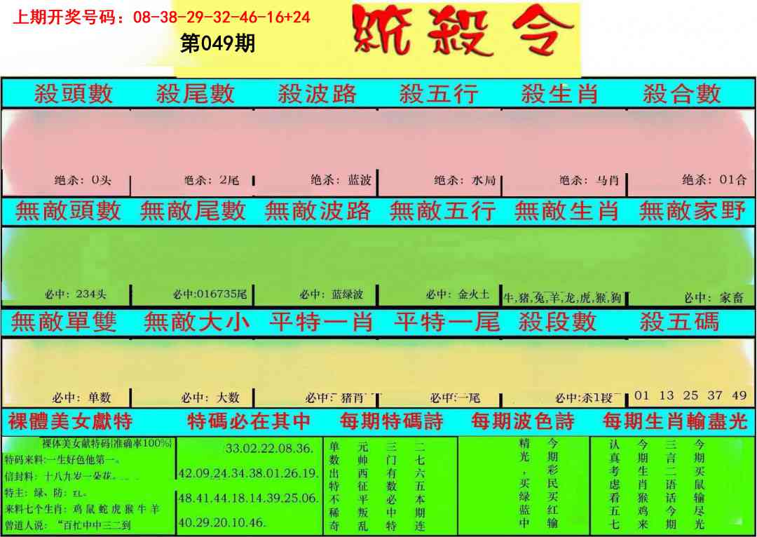 049期统杀令[图]