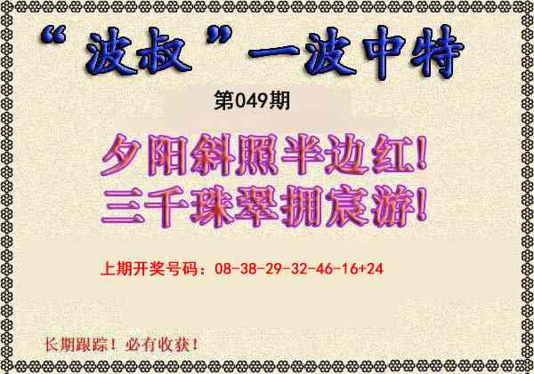 049期波叔一波中特[图]