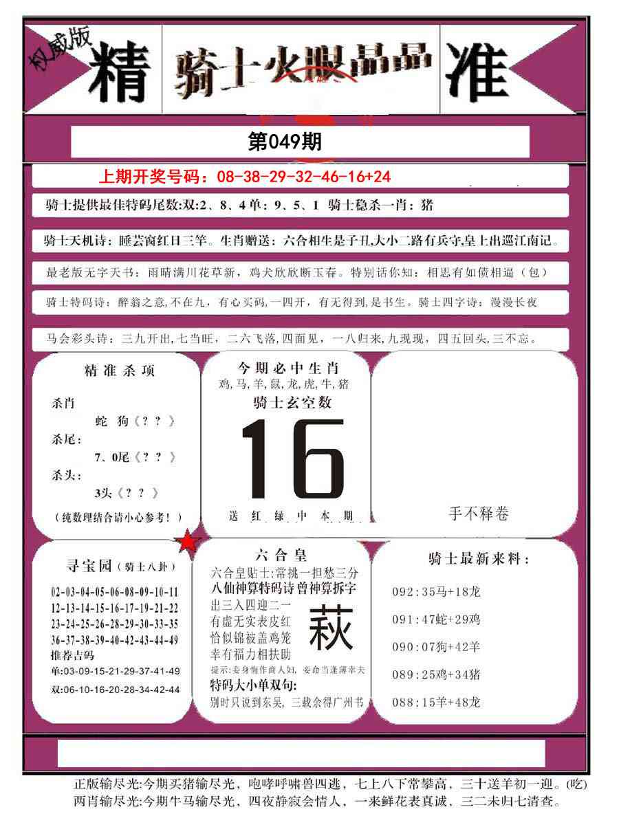 049期骑士火眼晶晶B[图]