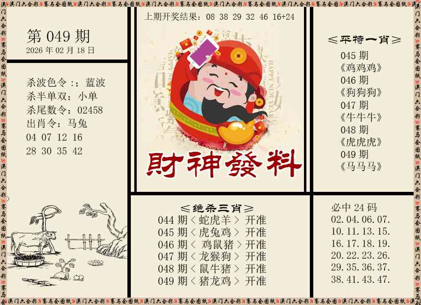 049期财神发料[图]
