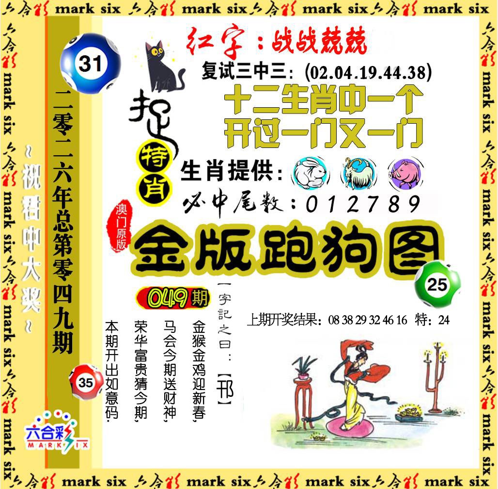 049期金版跑狗图[图]